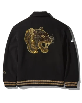 A.I.9 AFRICAN INTELLIGENCE GUILDED LEOPARD - SANDFLOWER COLLAB VARSITY JACKET