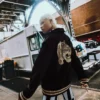 A.I.9 AFRICAN INTELLIGENCE GUILDED LEOPARD - SANDFLOWER COLLAB VARSITY JACKET