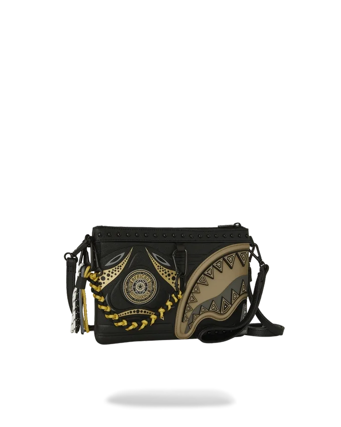 A.I. AFRICAN INTELLIGENCE SHARKS OF THE GOLD OCEAN CROSSOVER CLUTCH - SANDFLOWER COLLAB