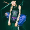 CAZZU IRIDESCENT CUT & SEW SPIDER SKULL Σακίδιο Πλάτης Shark (DLXV)
