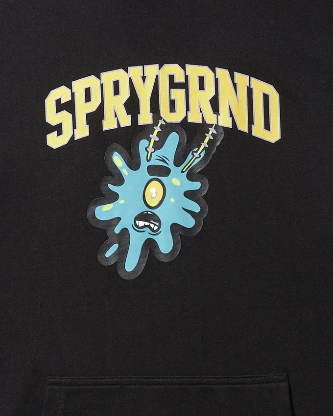 Φούτερ με κουκούλα Spongebob SPLAT (ΜΑΥΡΟ)