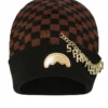 GOLD CHAIN CHECK BEANIE