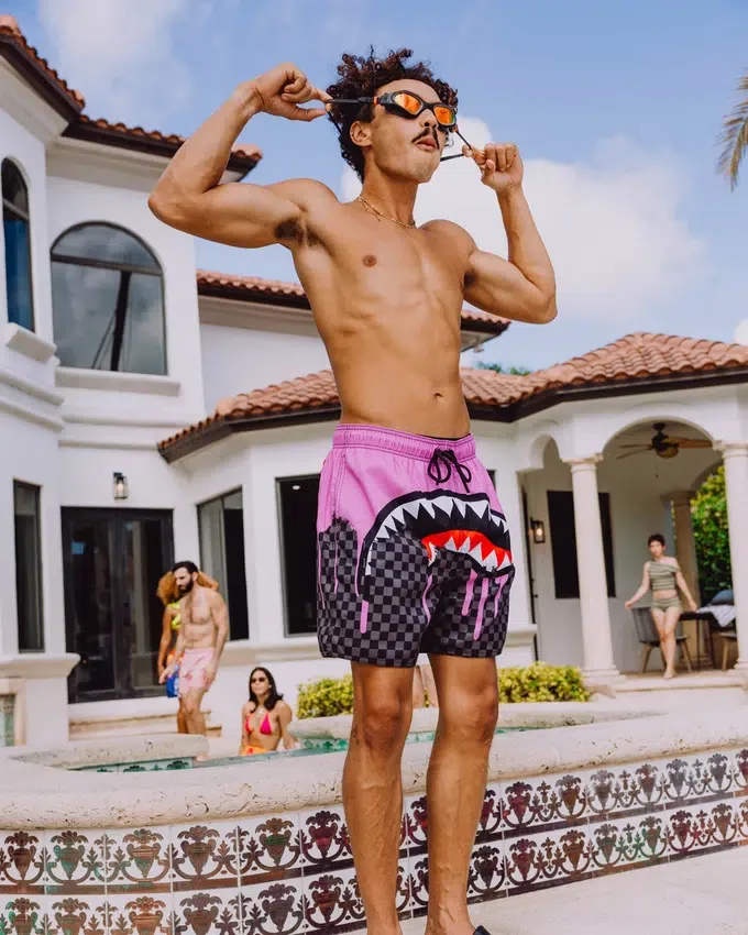 ΜΑΓΙΟ OCEAN DRIP CHECK SWIM SHORT