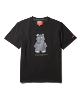 ΜΑΚΡΥΜΑΝΙΚΟ Τ-SHIRT ΜΕ ΓΡΑΦΙΚΟ «MONEY BEAR» (ΜΑΥΡΟ)