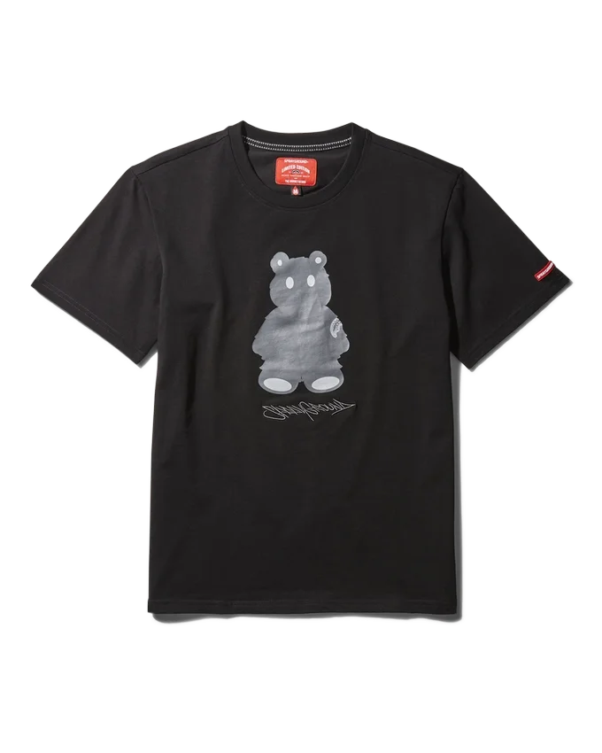 ΜΑΚΡΥΜΑΝΙΚΟ Τ-SHIRT ΜΕ ΓΡΑΦΙΚΟ «MONEY BEAR» (ΜΑΥΡΟ)