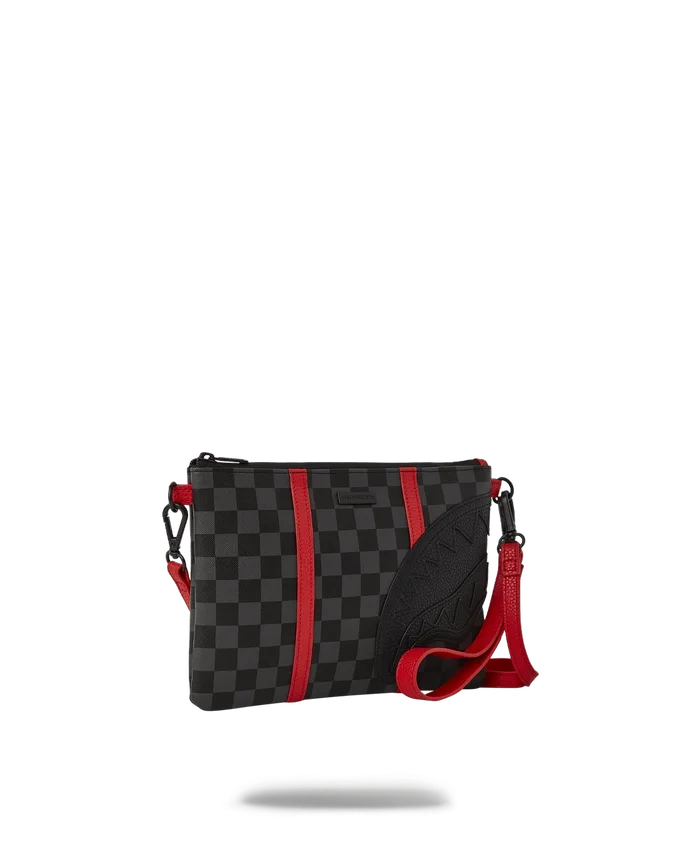 MONACO SHARK CLUB CROSSOVER CLUTCH ΜΕ ΙΜΑΝΤΑ ΩΜΟΥ
