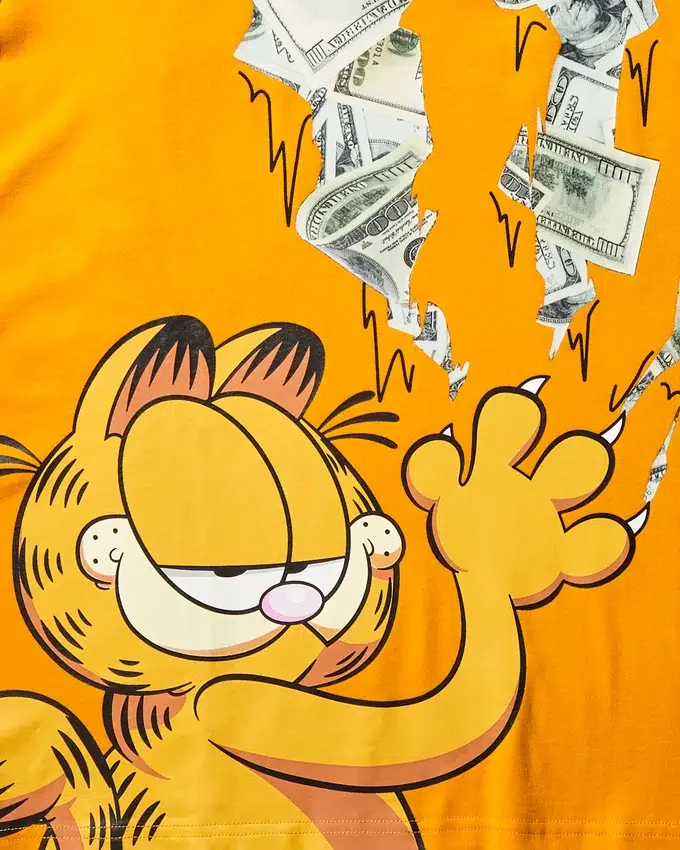 Μπλούζα Garfield με σχέδιο γρατσουνιά γάτας (Πορτοκαλί)