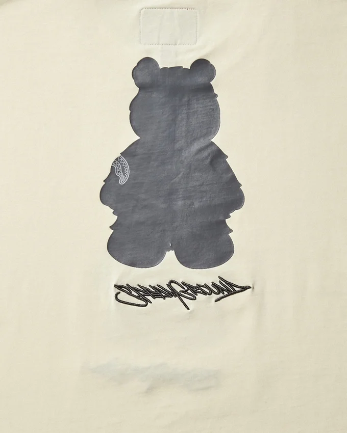 Μπλούζα με κοντό μανίκι και σχέδιο «Money Bear» (ΑΠΡΙΚΟ)