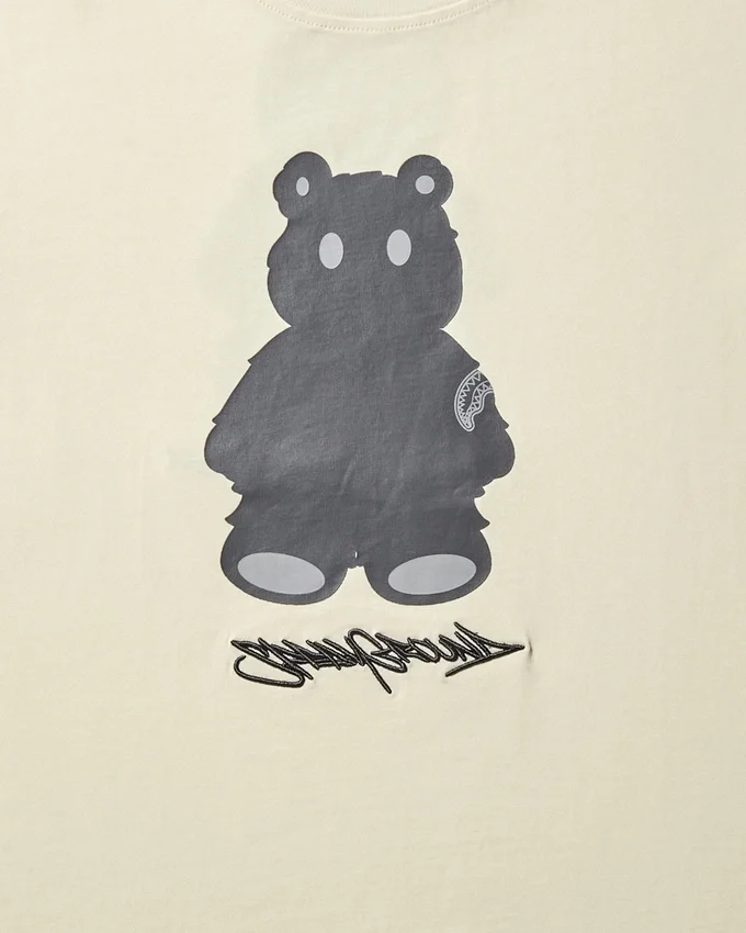 Μπλούζα με κοντό μανίκι και σχέδιο «Money Bear» (ΑΠΡΙΚΟ)