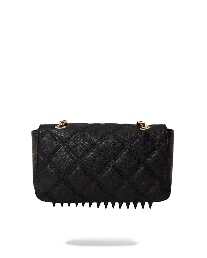 NOIR QUILT ΧΡΥΣΗ ΑΛΥΣΙΔΑ Τσάντες Χειρός ΣΕ ΣΧΗΜΑ ΚΑΡΧΑΡΙΑ