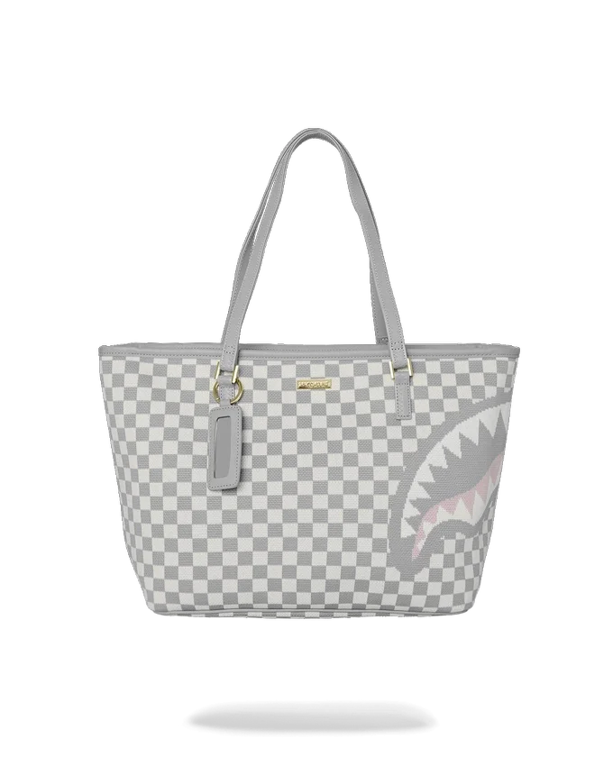ΠΛΕΚΤΗ ΤΣΑΝΤΑ «SHARKS IN PARIS» ΣΕ ΚΡΕΜ ΧΡΩΜΑ ΤΣΑΝΤΕΣ TOTE