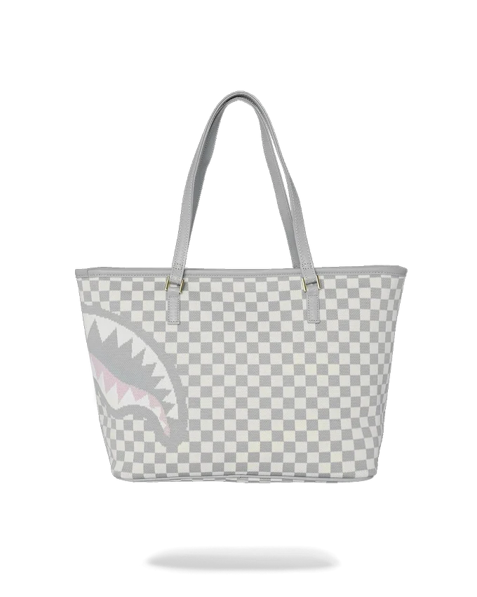 ΠΛΕΚΤΗ ΤΣΑΝΤΑ «SHARKS IN PARIS» ΣΕ ΚΡΕΜ ΧΡΩΜΑ ΤΣΑΝΤΕΣ TOTE