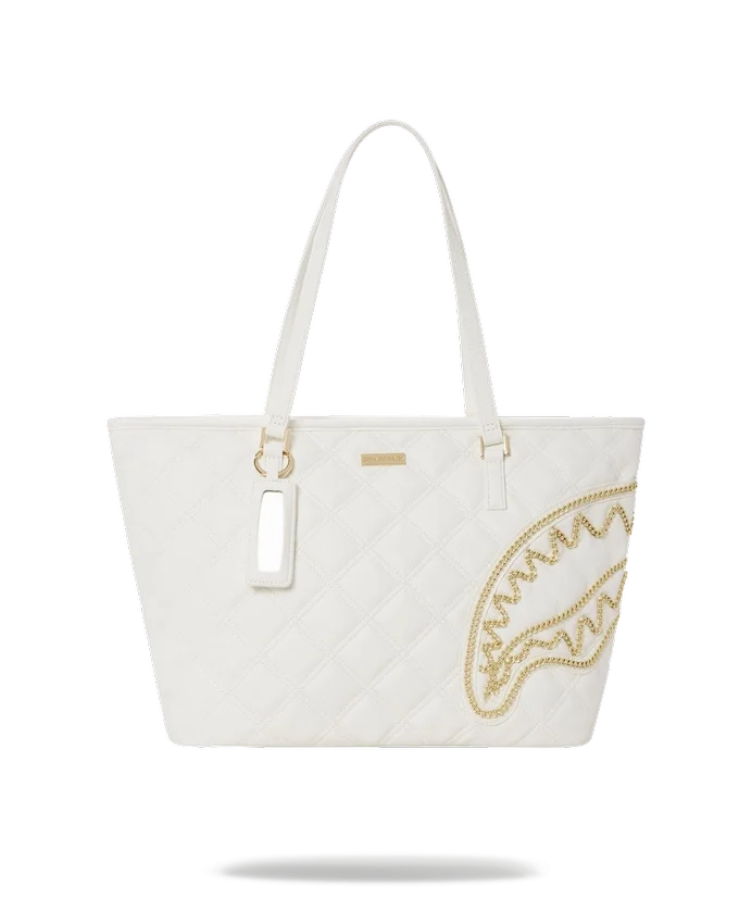 RIVIERA LE BLANC GOLD CHAIN Shark Tote