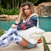 RIVIERA LE BLANC GOLD CHAIN Shark Tote