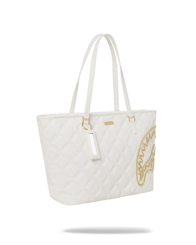 RIVIERA LE BLANC GOLD CHAIN Shark Tote