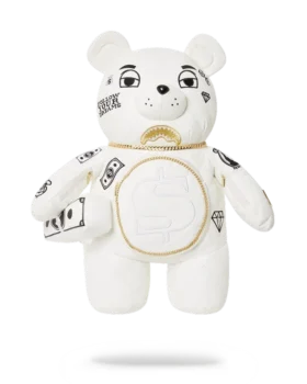 RIVIERA LE BLANC ΣΑΚΙΔΙΟ ΠΛΆΤΗΣ MONEYBEAR TEDDYBEAR ΜΕ ΧΡΥΣΗ ΑΛΥΣΙΔΑ