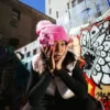 ΡΟΖ ΣΚΟΥΦΙ PUFF BEANIE ΜΕ ΜΙΚΡΟ ΑΡΚΟΥΔΑΚΙ