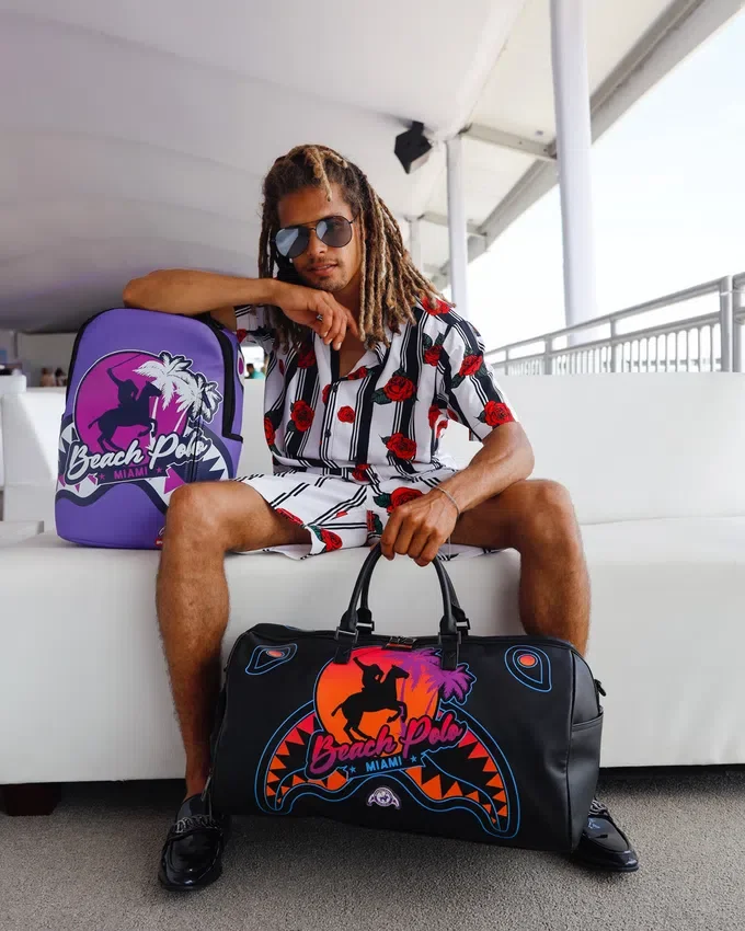 ΣΑΚΙΔΙΟ Πλάτης MIAMI BEACH POLO COLLAB (DLXV-PURPLE)