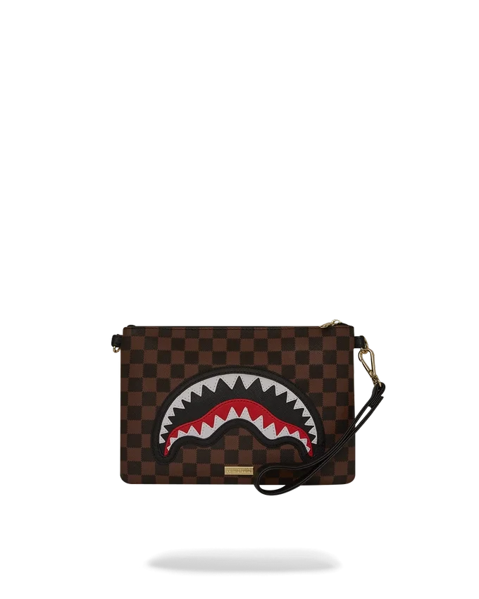 SAWTOOTH SHARKS IN PARIS CROSSOVER CLUTCH