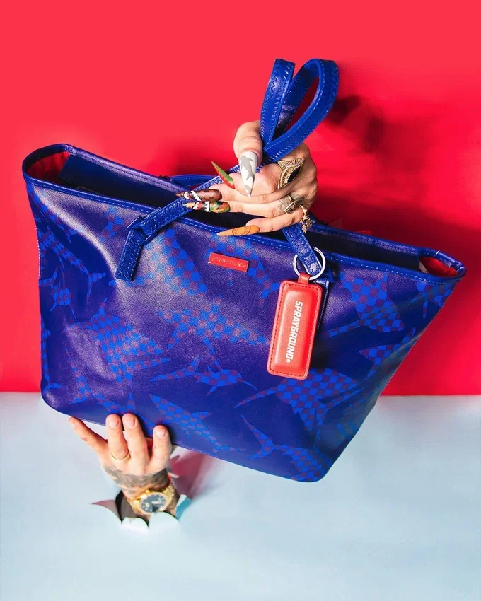 SHARK CHECK (ΜΠΛΕ) Τσάντες Tote