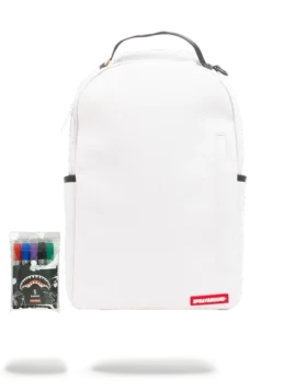 ΤΟ ΛΕΥΚΟ ΣΑΚΙΔΙΟ ΠΛΆΤΗΣ SPRAYGROUND DIY (ΒΕΓΚΑΝ ΔΕΡΜΑ & ΕΣΩΤΕΡΙΚΗ ΕΠΕΝΔΥΣΗ ΓΙΑ ΧΡΗΜΑΤΑ) & ΠΕΡΙΛΑΜΒΑΝΟΝΤΑΙ ΜΑΡΚΕΡ