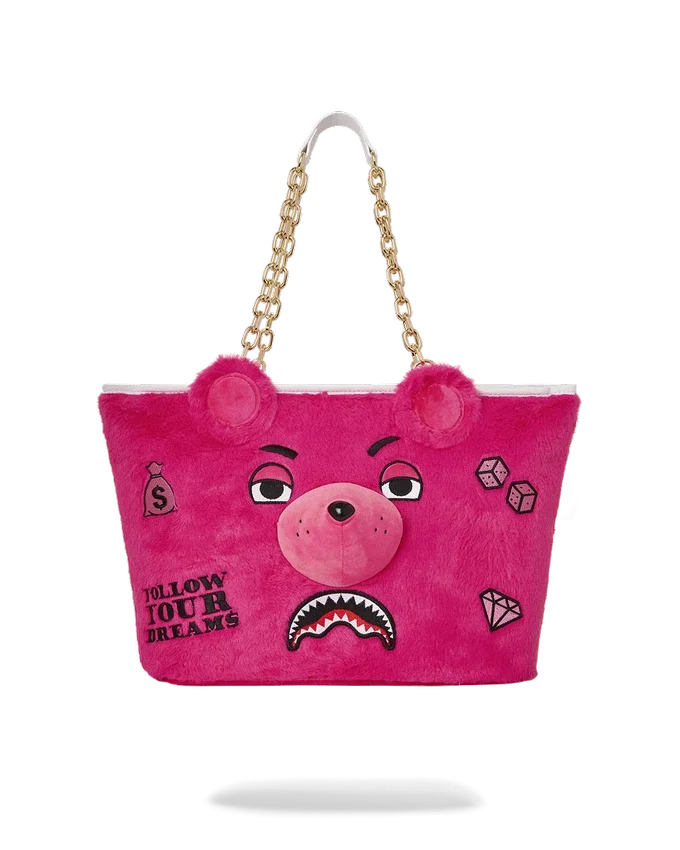 ΤΣΑΝΤΑ MONEYBEAR ΑΠΟ ΠΛΟΥΣΙΟ ΥΦΑΣΜΑ (ΡΟΖ)