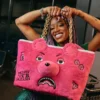 ΤΣΑΝΤΑ MONEYBEAR ΑΠΟ ΠΛΟΥΣΙΟ ΥΦΑΣΜΑ (ΡΟΖ)
