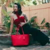 ΤΣΑΝΤΑ TOTE RED RIVIERA