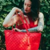 ΤΣΑΝΤΑ TOTE RED RIVIERA
