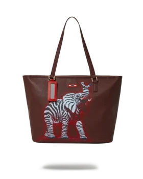 ΤΣΑΝΤΑ ZEBRA ELEPHANT RON ENGLISH COLLAB Tote