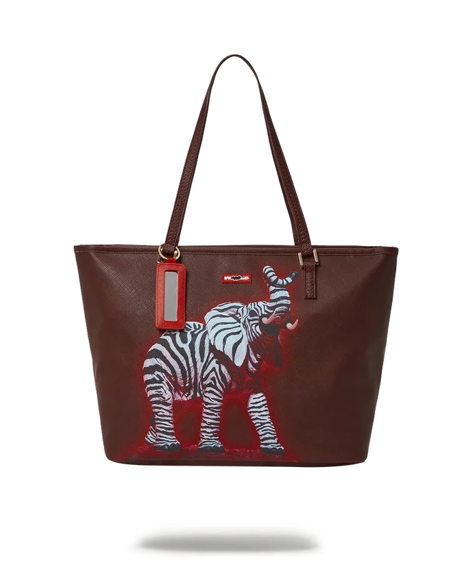 ΤΣΑΝΤΑ ZEBRA ELEPHANT RON ENGLISH COLLAB Tote