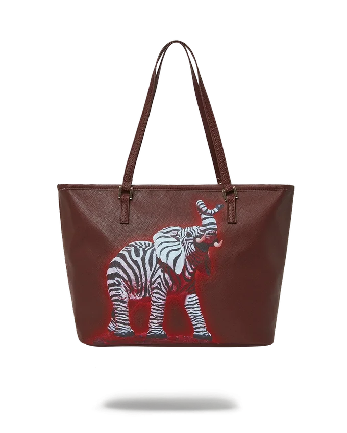 ΤΣΑΝΤΑ ZEBRA ELEPHANT RON ENGLISH COLLAB Tote