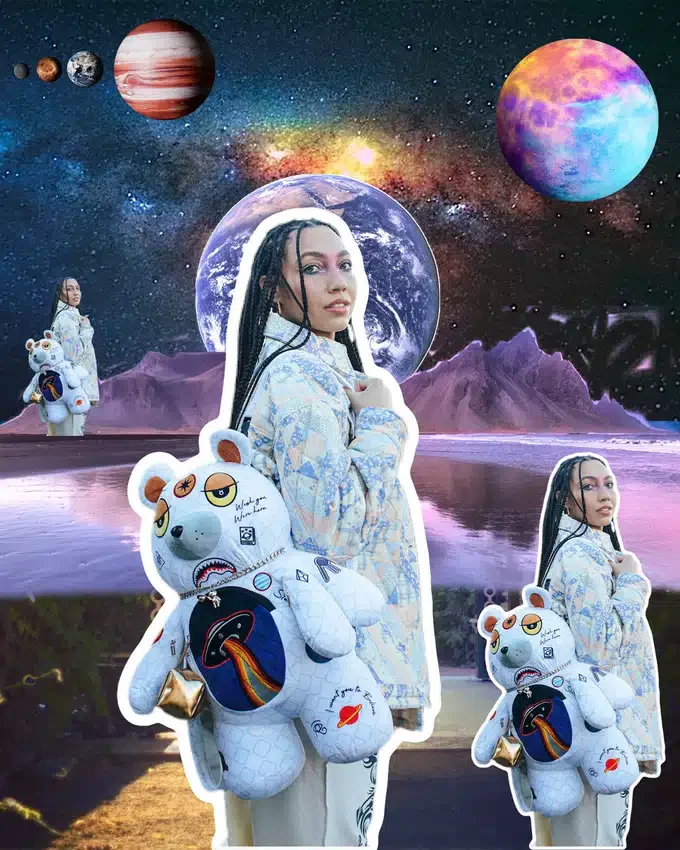 UFO SPACED OUT MONEYBEAR TEDDYBEAR Σακίδια Πλάτης